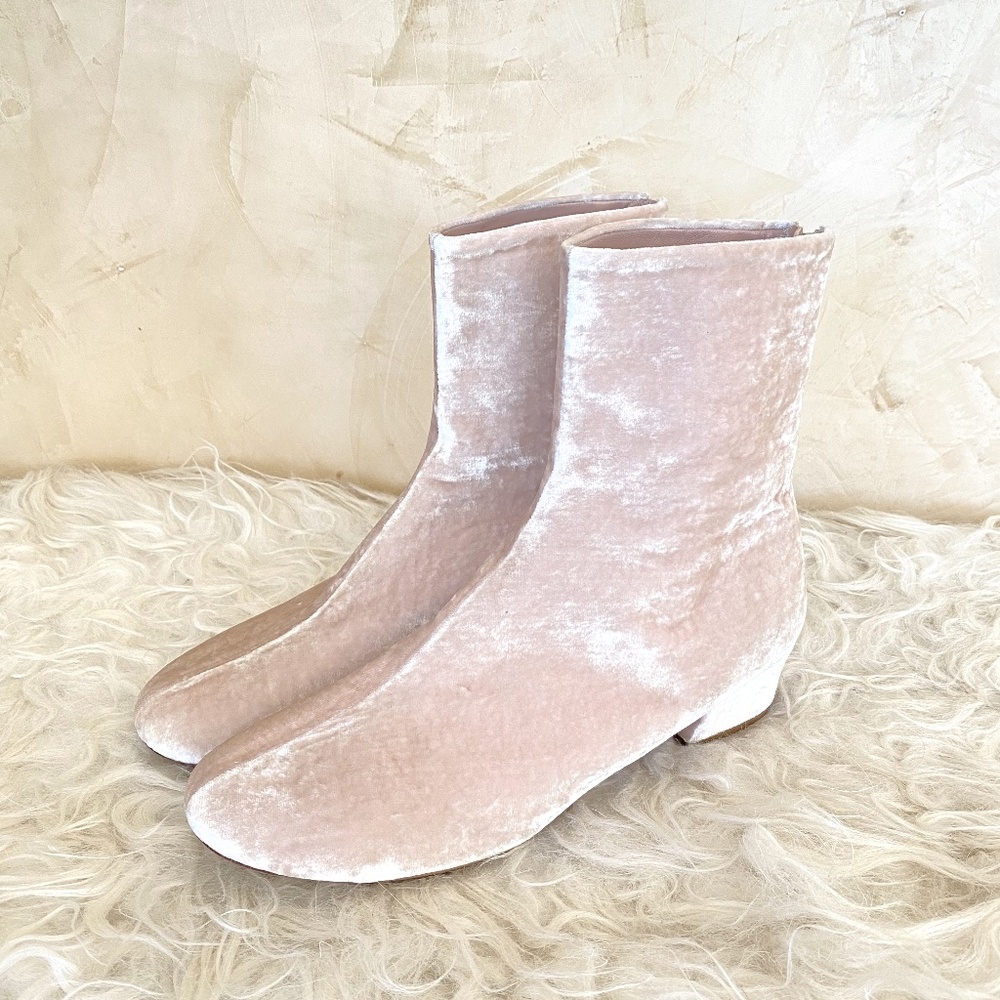 Dries Van Noten velvet boots NWOB